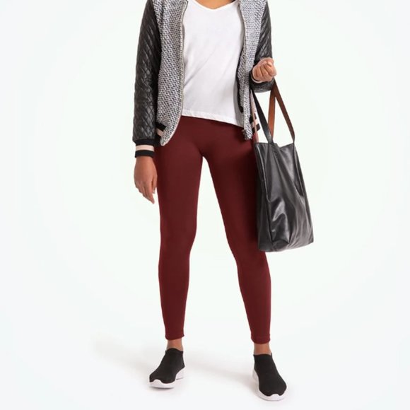 Shapermint Burgundy Leggings - Picture 2 of 9
